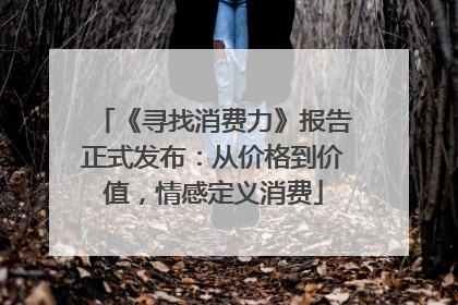 《寻找消费力》报告正式发布：从价格到价值，情感定义消费