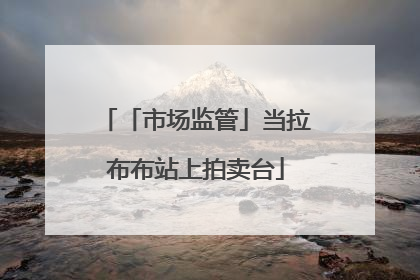 「市场监管」当拉布布站上拍卖台
