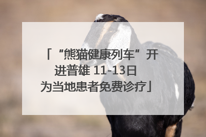 “熊猫健康列车”开进普雄 11-13日为当地患者免费诊疗