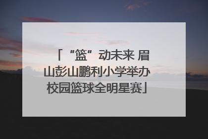 “篮”动未来 眉山彭山鹏利小学举办校园篮球全明星赛