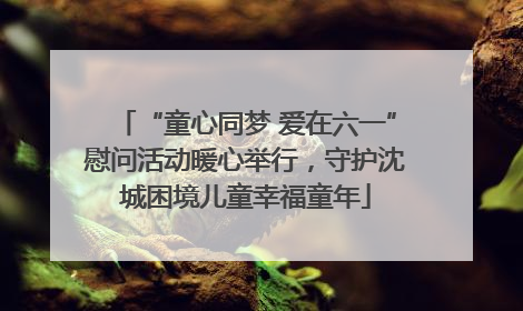 “童心同梦 爱在六一”慰问活动暖心举行，守护沈城困境儿童幸福童年
