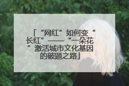 “网红”如何变“长红”——“一朵花”激活城市文化基因的破题之路