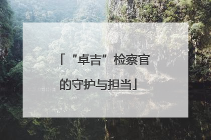 “卓吉”检察官的守护与担当