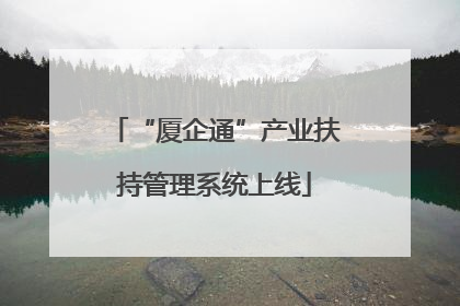 “厦企通”产业扶持管理系统上线