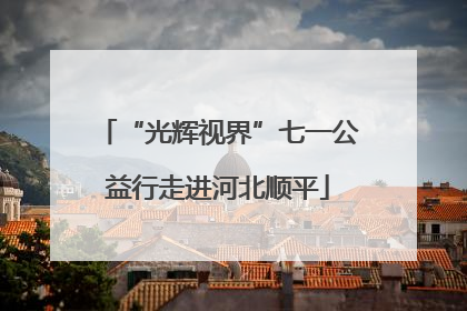 “光辉视界”七一公益行走进河北顺平