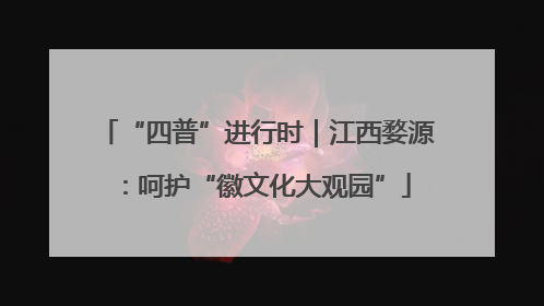 “四普”进行时｜江西婺源：呵护“徽文化大观园”