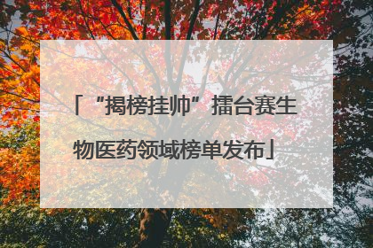 “揭榜挂帅”擂台赛生物医药领域榜单发布