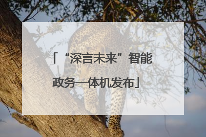 “深言未来”智能政务一体机发布