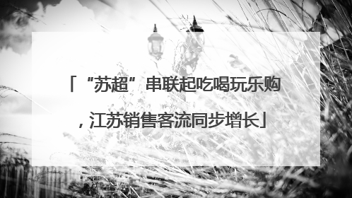 “苏超”串联起吃喝玩乐购，江苏销售客流同步增长