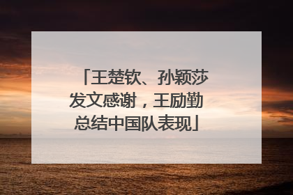 王楚钦、孙颖莎发文感谢，王励勤总结中国队表现