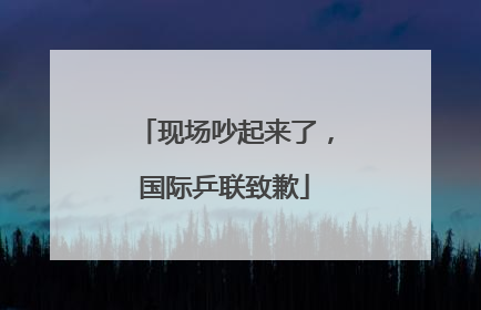 现场吵起来了，国际乒联致歉
