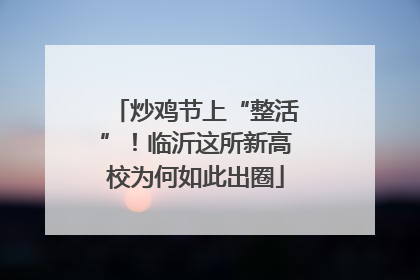 炒鸡节上“整活”！临沂这所新高校为何如此出圈