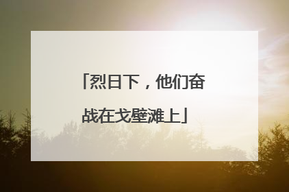 烈日下，他们奋战在戈壁滩上