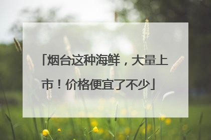 烟台这种海鲜，大量上市！价格便宜了不少
