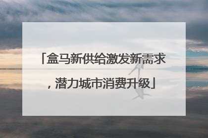 盒马新供给激发新需求，潜力城市消费升级