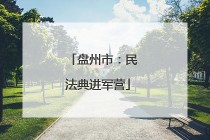 盘州市：民法典进军营