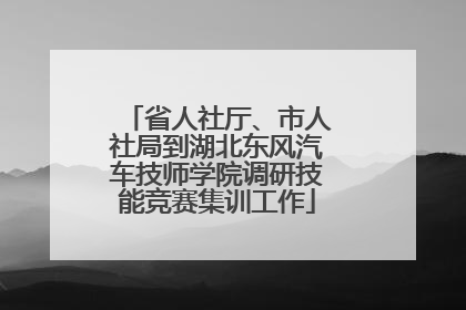省人社厅、市人社局到湖北东风汽车技师学院调研技能竞赛集训工作