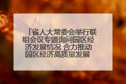 省人大常委会举行联组会议专题询问园区经济发展情况 合力推动园区经济高质量发展 王宁主持会议并讲话 王予波带队到会应询