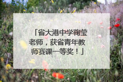省大港中学鞠莹老师，获省青年教师赛课一等奖！