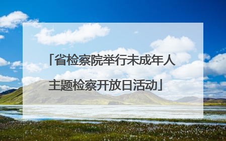 省检察院举行未成年人主题检察开放日活动