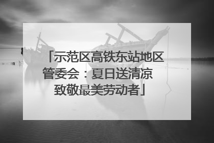 示范区高铁东站地区管委会：夏日送清凉 致敬最美劳动者