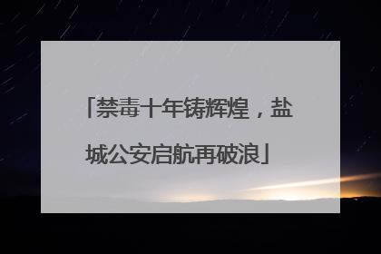 禁毒十年铸辉煌，盐城公安启航再破浪