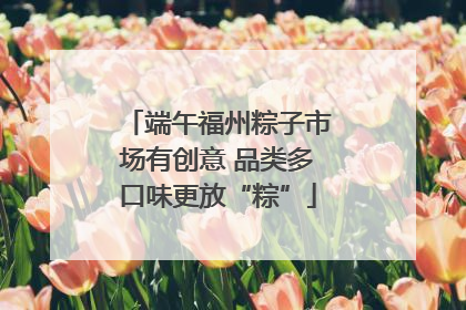 端午福州粽子市场有创意 品类多口味更放“粽”