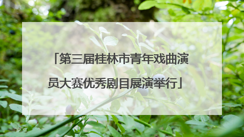 第三届桂林市青年戏曲演员大赛优秀剧目展演举行
