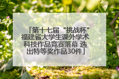 第十七届“挑战杯”福建省大学生课外学术科技作品竞赛落幕 选出特等奖作品30件