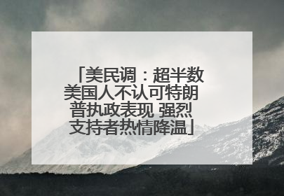 美民调：超半数美国人不认可特朗普执政表现 强烈支持者热情降温