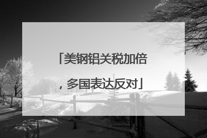 美钢铝关税加倍，多国表达反对