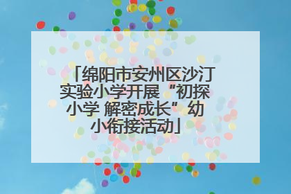 绵阳市安州区沙汀实验小学开展“初探小学 解密成长”幼小衔接活动