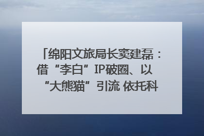 绵阳文旅局长窦建磊：借“李白”IP破圈、以“大熊猫”引流 依托科技优势绽放城市文旅魅力｜文旅局长说