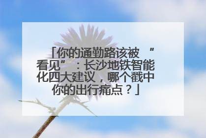 你的通勤路该被 “看见”：长沙地铁智能化四大建议，哪个戳中你的出行痛点？