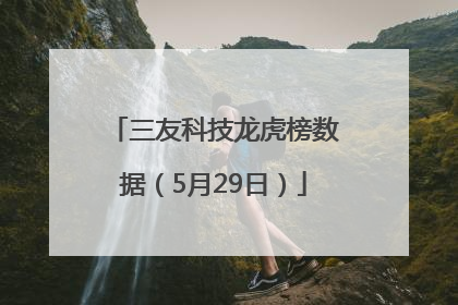 三友科技龙虎榜数据（5月29日）