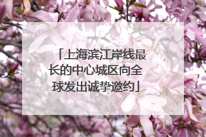上海滨江岸线最长的中心城区向全球发出诚挚邀约