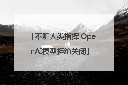不听人类指挥 OpenAI模型拒绝关闭