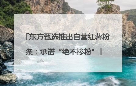 东方甄选推出自营红薯粉条：承诺“绝不掺粉”