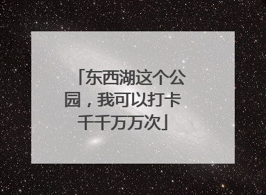 东西湖这个公园，我可以打卡千千万万次