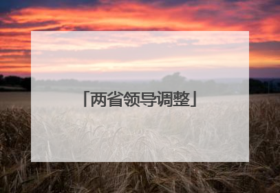 两省领导调整
