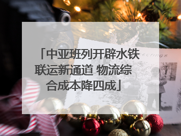 中亚班列开辟水铁联运新通道 物流综合成本降四成