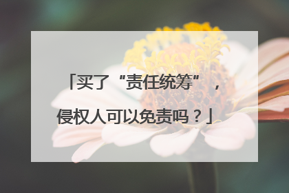 买了“责任统筹”，侵权人可以免责吗？