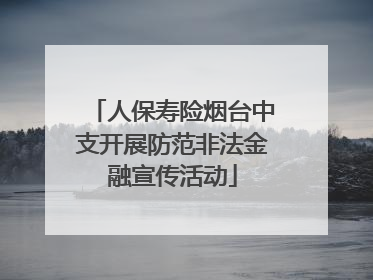 人保寿险烟台中支开展防范非法金融宣传活动