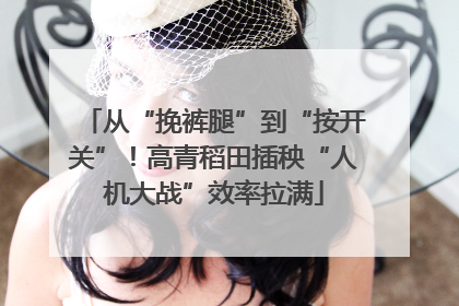 从“挽裤腿”到“按开关”！高青稻田插秧“人机大战”效率拉满