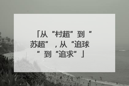 从“村超”到“苏超”，从“追球”到“追求”