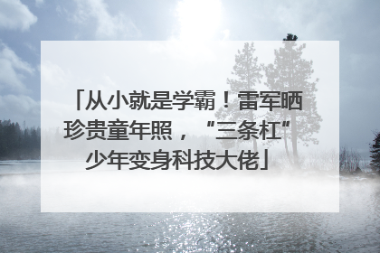 从小就是学霸！雷军晒珍贵童年照，“三条杠”少年变身科技大佬