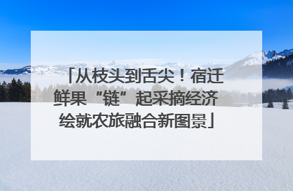 从枝头到舌尖！宿迁鲜果“链”起采摘经济绘就农旅融合新图景