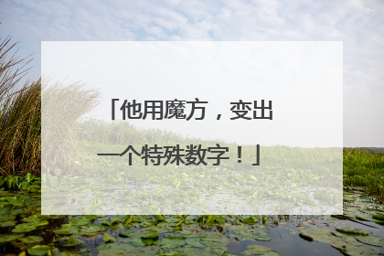 他用魔方，变出一个特殊数字！