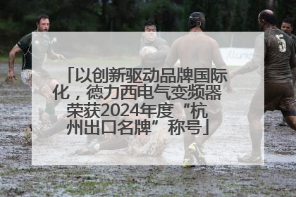 以创新驱动品牌国际化，德力西电气变频器荣获2024年度“杭州出口名牌”称号