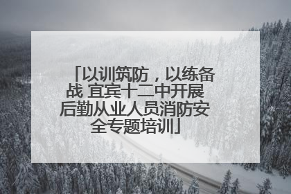 以训筑防，以练备战 宜宾十二中开展后勤从业人员消防安全专题培训